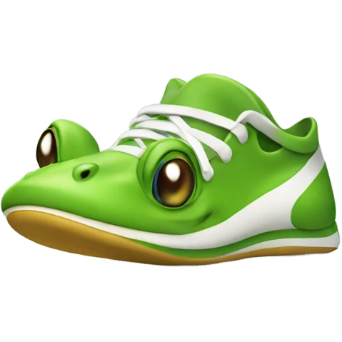 Quick running frog with sneakers emoji