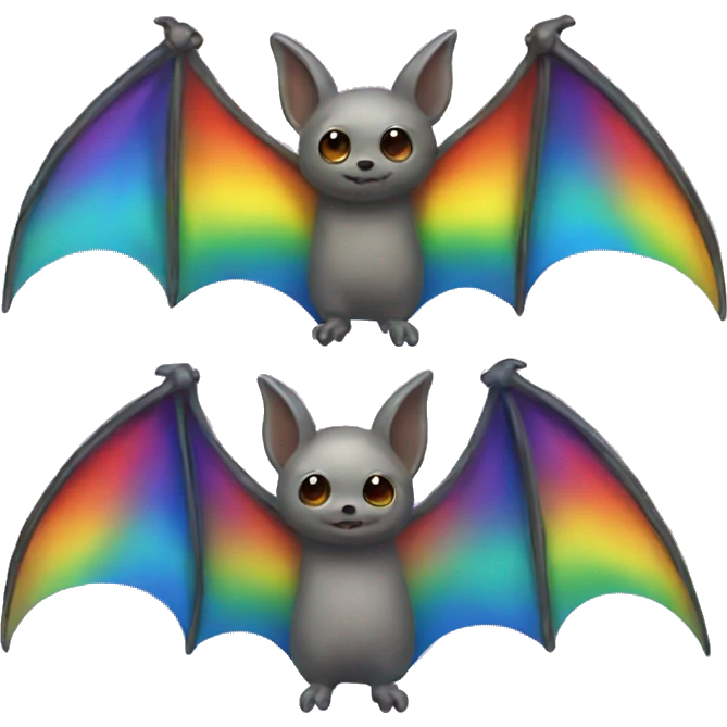 Rainbow bats emoji