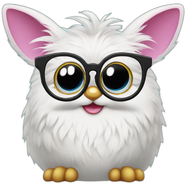 furby with glasses emoji