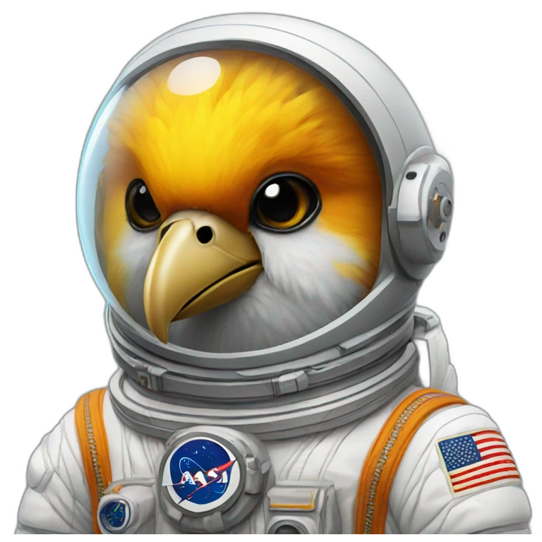 bird astronaut emoji