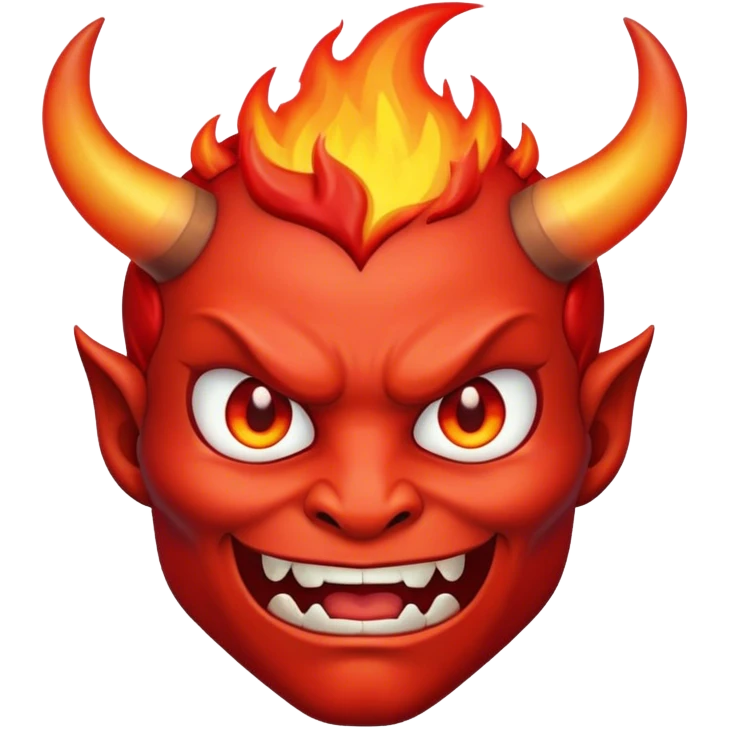 fire with devil emoji