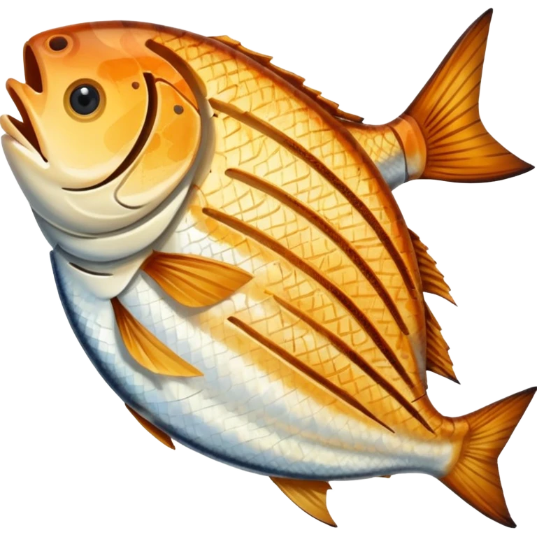 grilled fish protein, emoji