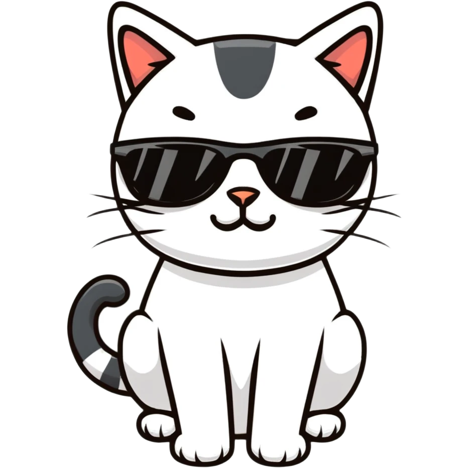 Cat with sunglasses emoji