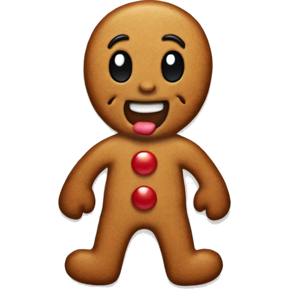 gingerbread man wearing mickey mouse ears no clothes emoji