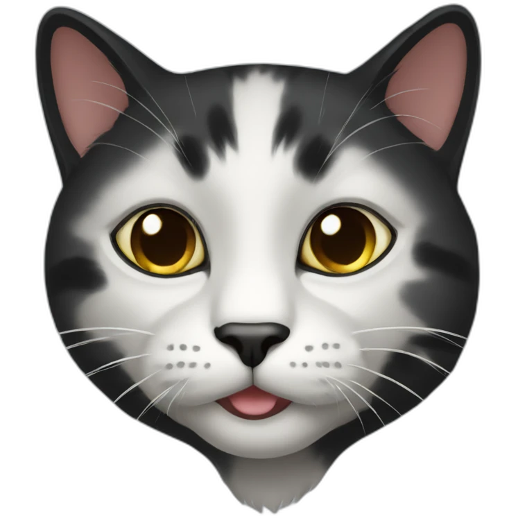 Black weite cat emoji