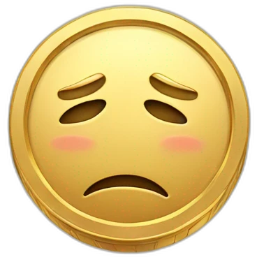 golden coin crying emoji