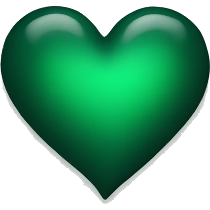Dark green heart emoji