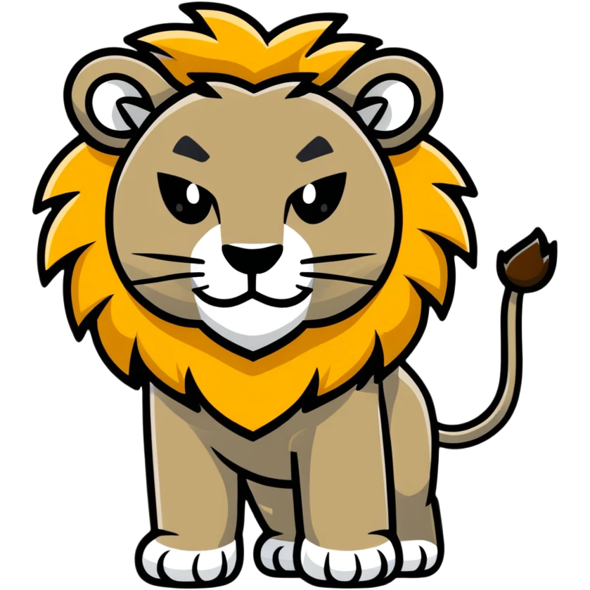 fierce lion face emoji