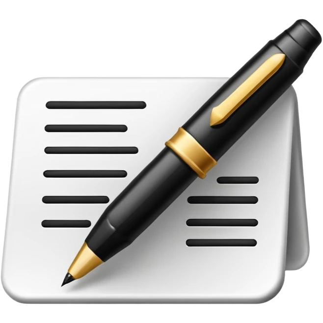 Crée un emoji de signature manuscrite . emoji