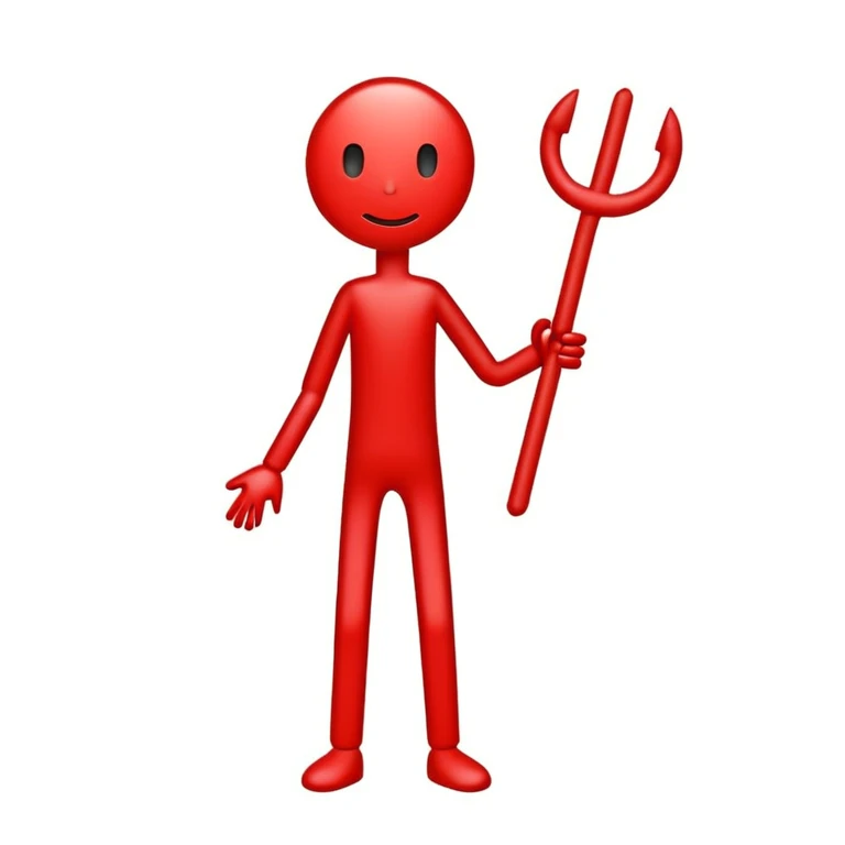 red stick figure emoji