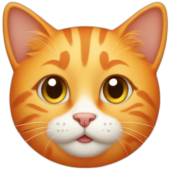 cute orange cat emoji