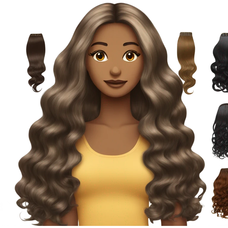 hair extensions  emoji