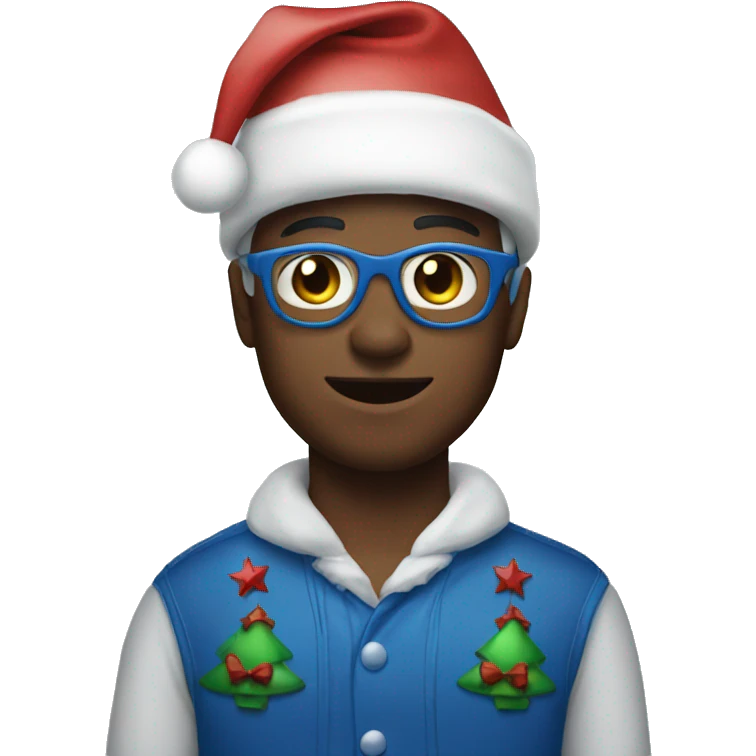 blue christmas emoji