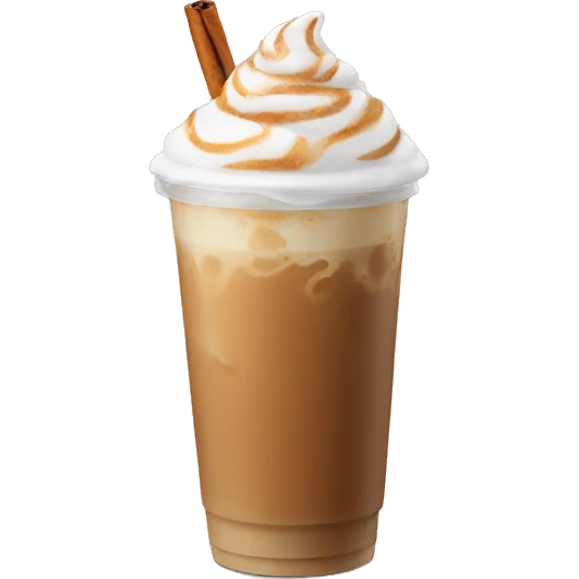 Iced cinnamon latte  emoji
