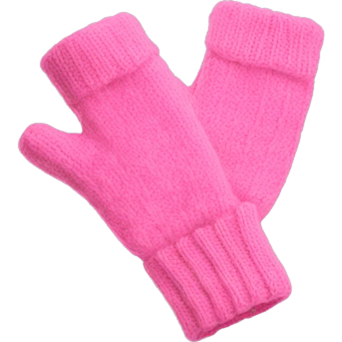 Pink fingerless gloves not made of cotton emoji