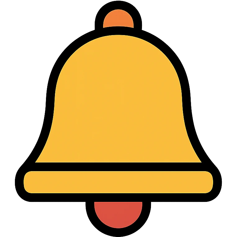 bell icon, simple and clear, modern icon style emoji