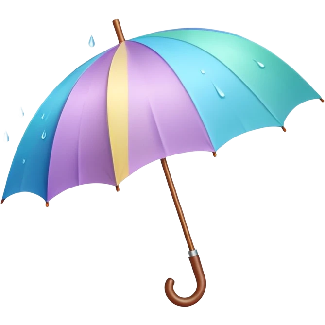 pastel umbrella under rain emoji