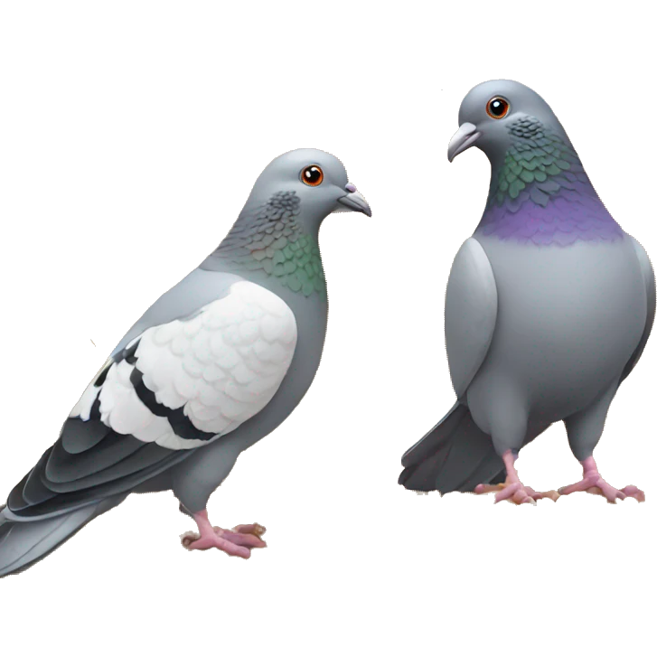 pigeons picking grain feed  emoji