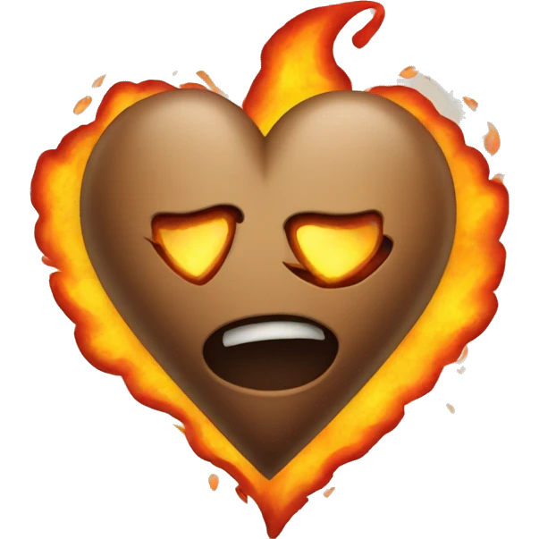 broken heart in fire emoji