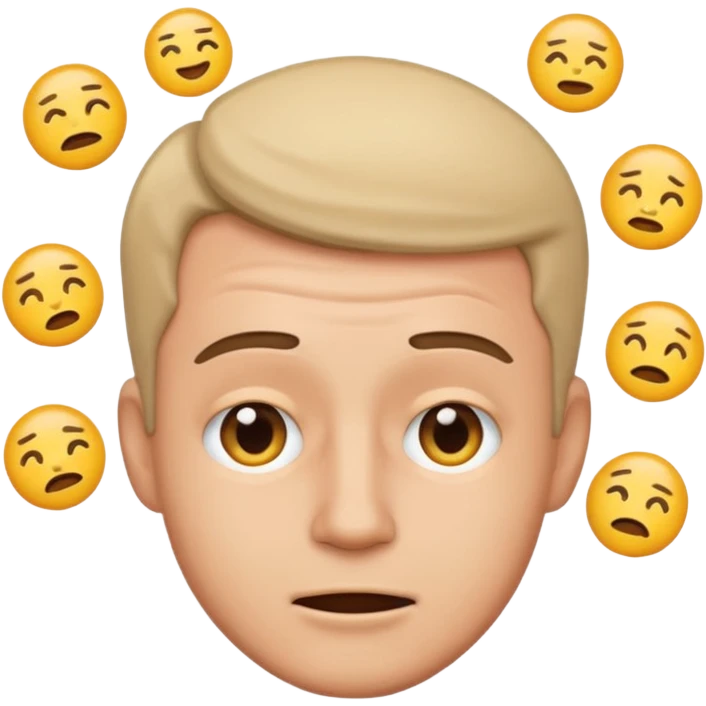 a man shaking his head, emoji style emoji