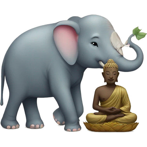 Buddha with elephant  emoji