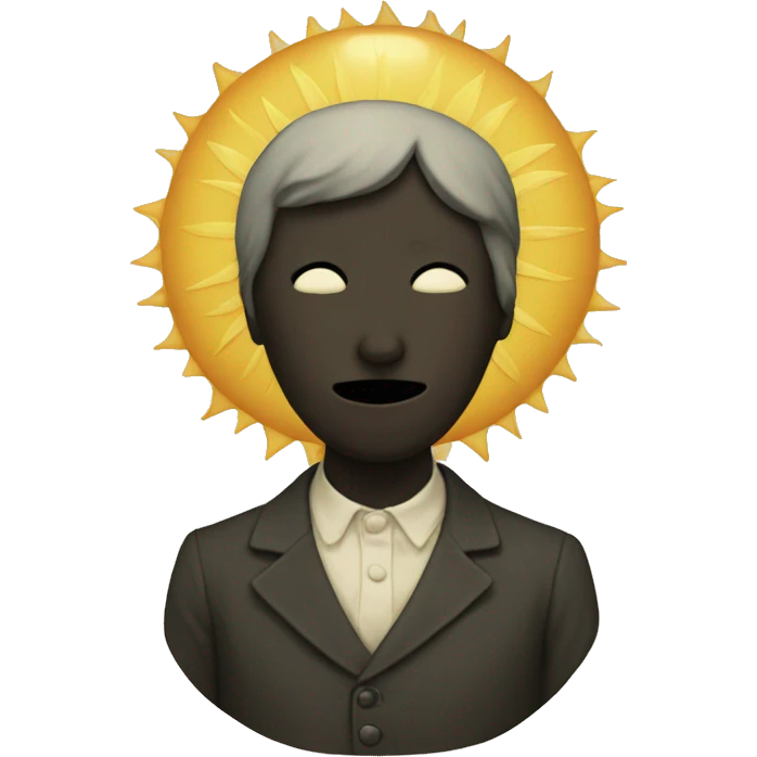 Vintage sun no face emoji