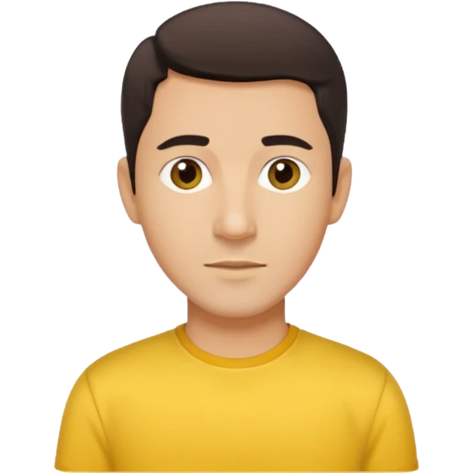 Jonathan Knight brown eyes,dark brown hair, yellow shirt  emoji