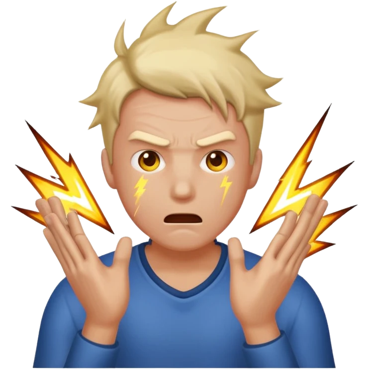 electric shock man emoji