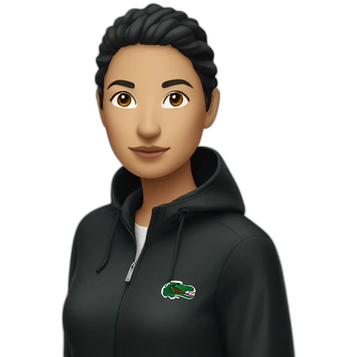 Lacoste latin friends woman with black windbreaker emoji