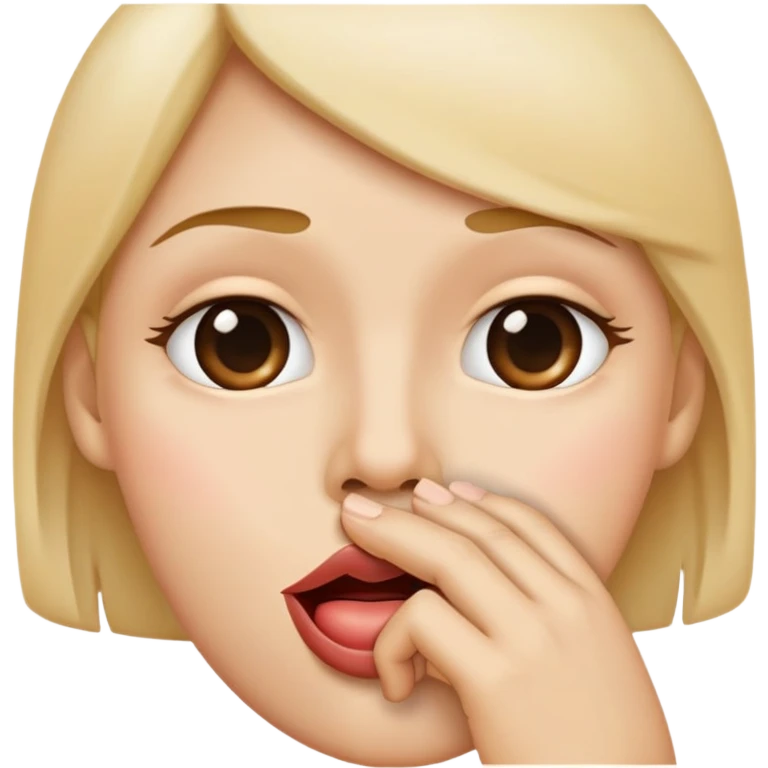 Fingers between lips  emoji