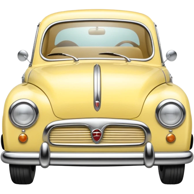 light yellow small retro car front emoji