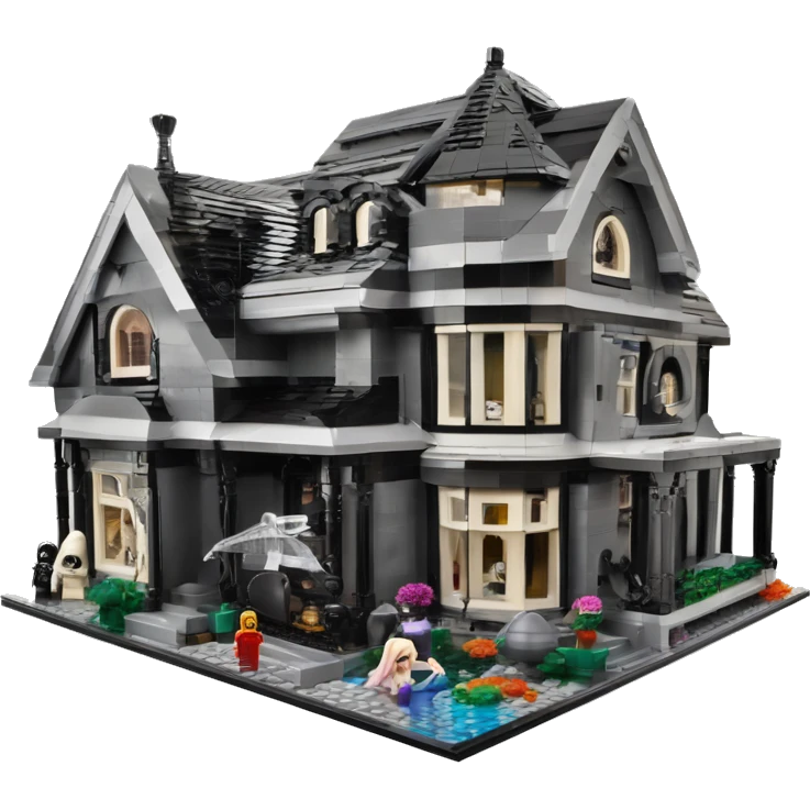 Lego Darth Vader and Barbie’s seriously dusty disturbing disgusting ghostly haunted horror dream house mansion  emoji