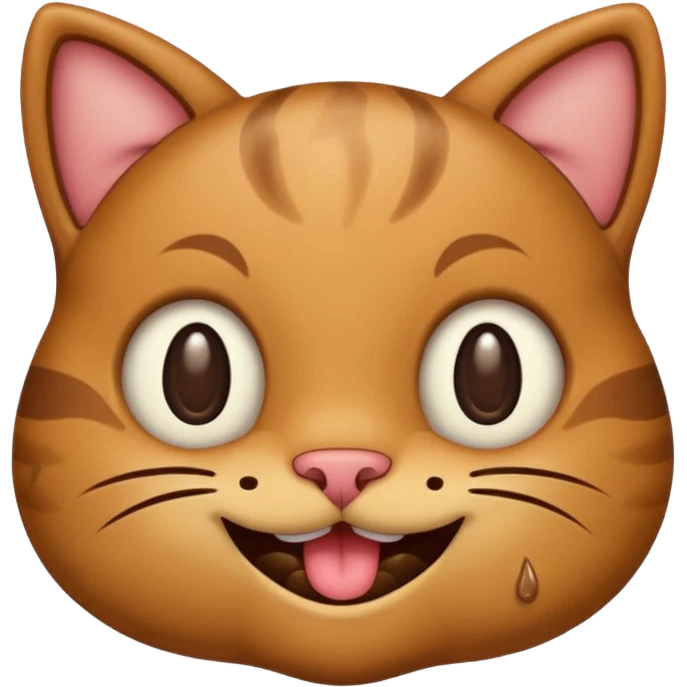 A cat emoji with poop on it smiling emoji