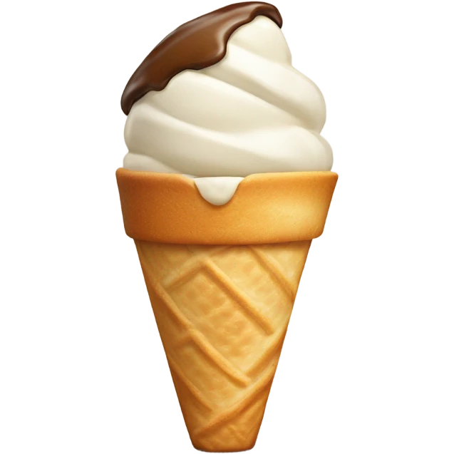 Ice cream on bread cone in a cilindric white short glass emoji