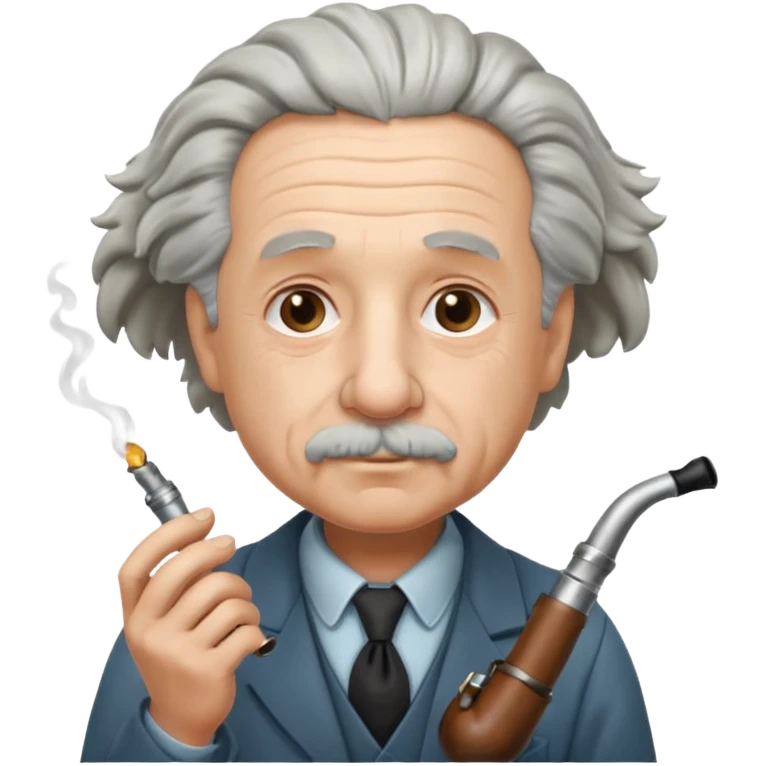 Albert Einstein holding emoji