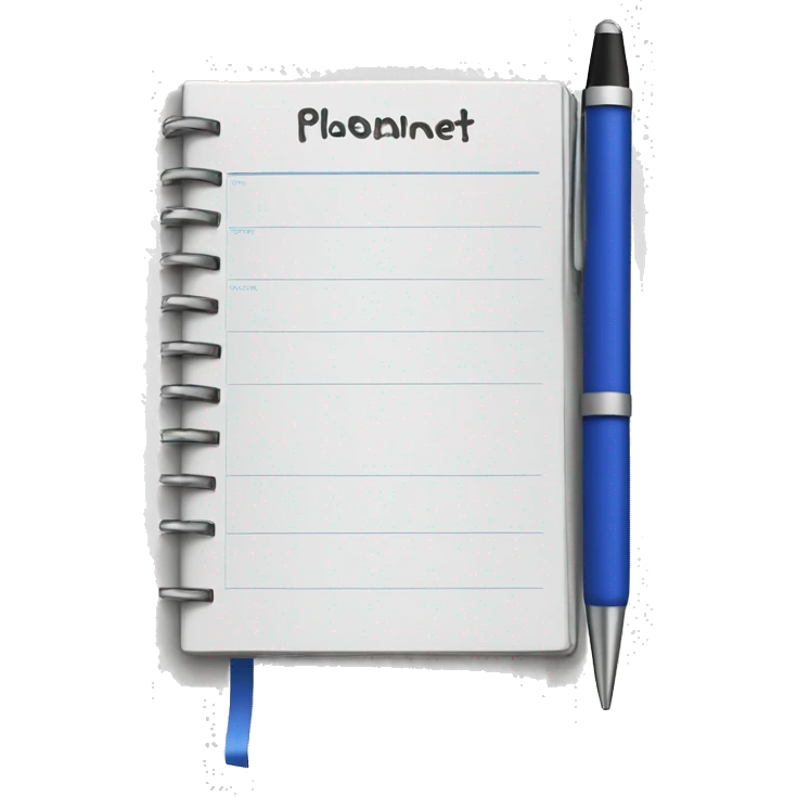 planner book with pen emoji