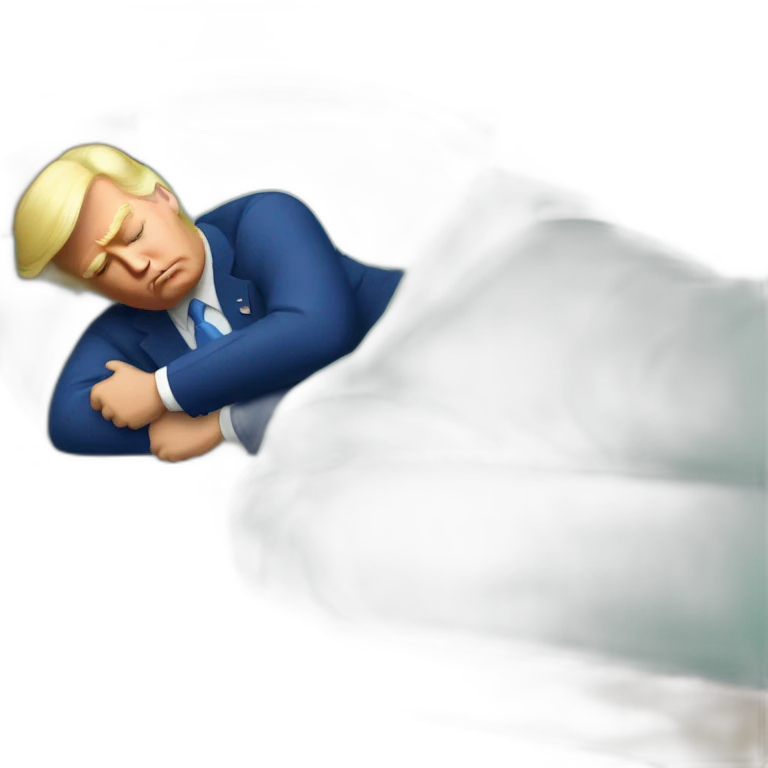 Joe Biden is sleeping beside Donald Trump emoji