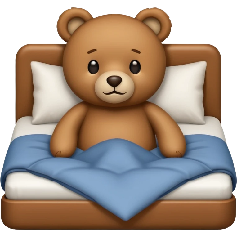 Teddy bear in bed emoji