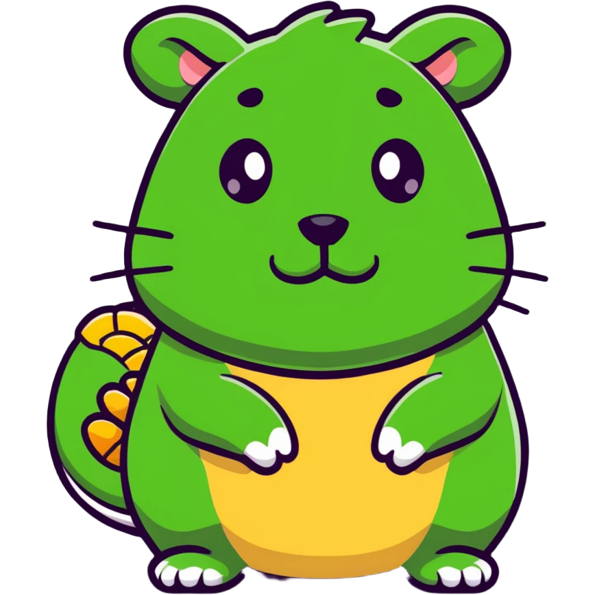 cute hybrid of crocodile and hamster emoji