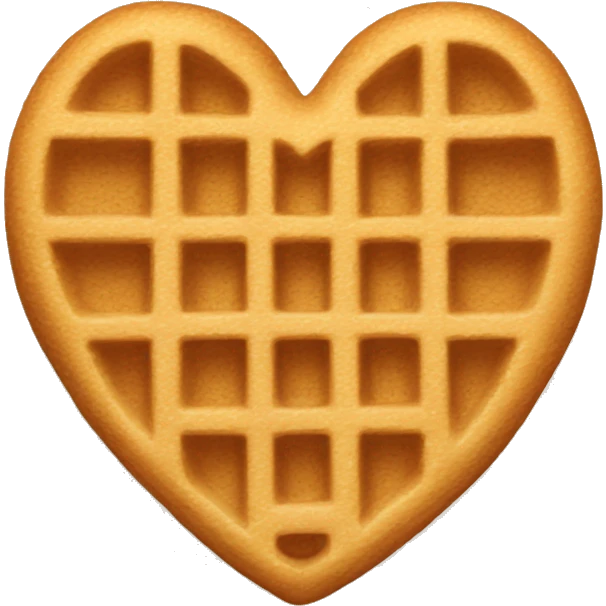 Beige heart waffle emoji