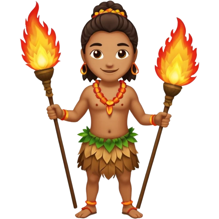 hawaiian fire dancer emoji