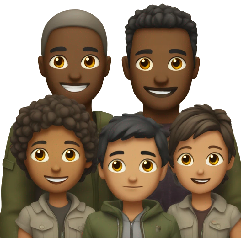 Swain with kids emoji