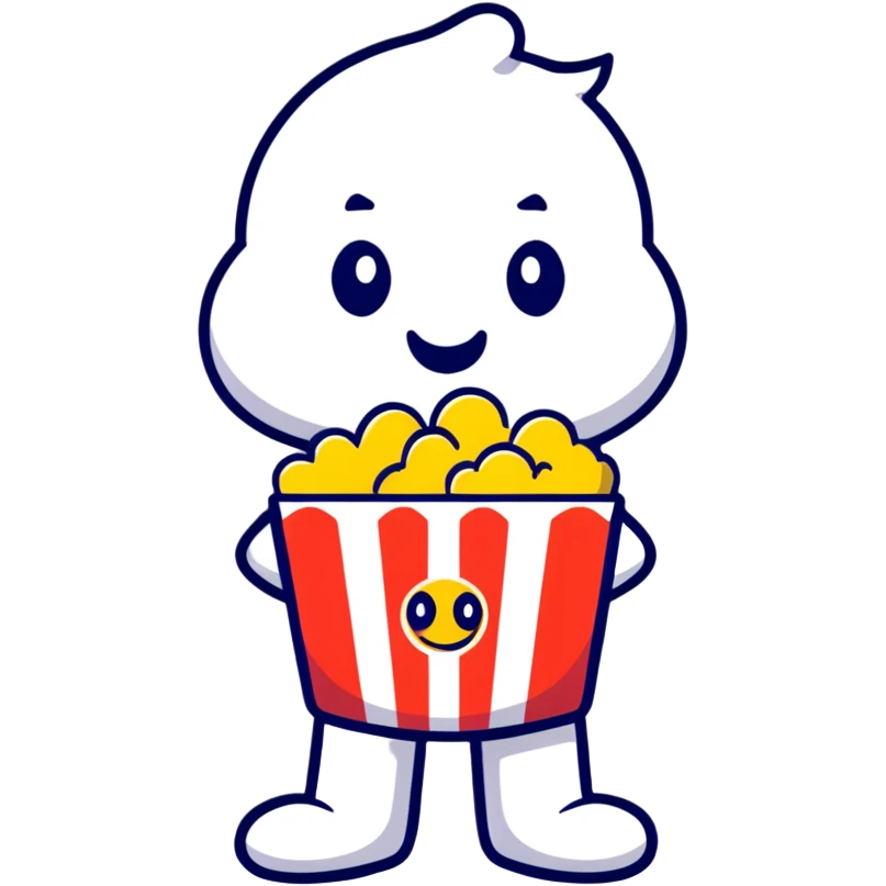 man dressed as a popcorn snack emoji