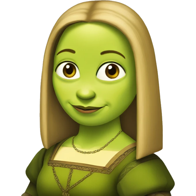  Shrek as mona lisa emoji