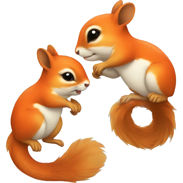 squirrel and koi kissing emoji