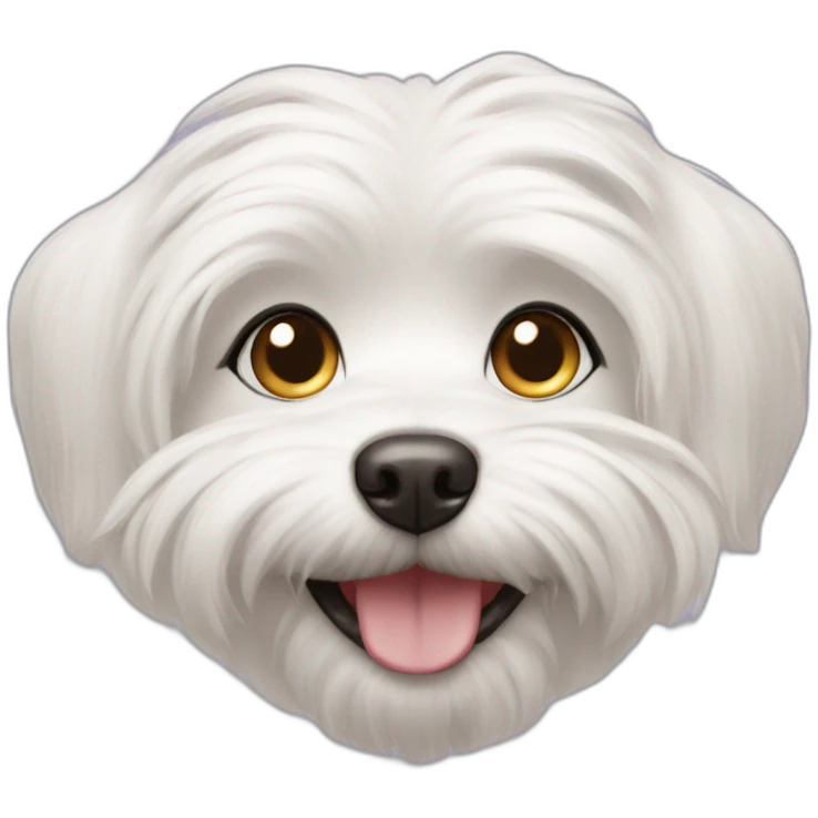 Dog maltese Heart-shaped smiling face emoji