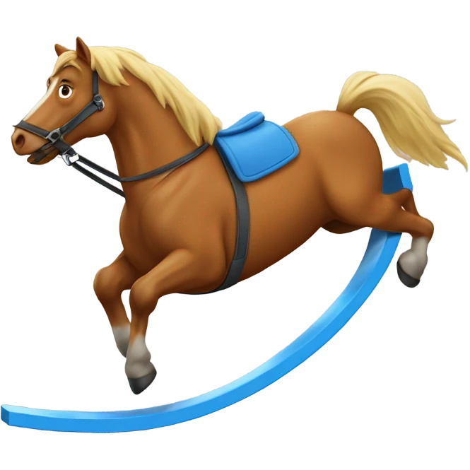 un cheval sur un trampoline emoji
