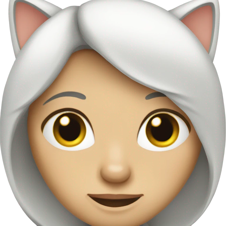 Madre de gato blanco emoji