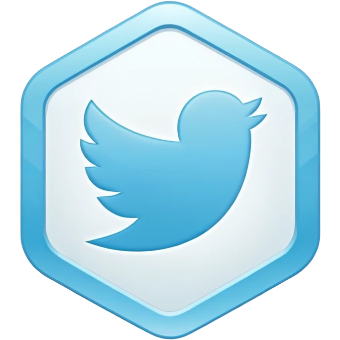 Twitter verification checkmark badge, light blue irregular octagon with white checkmark emoji
