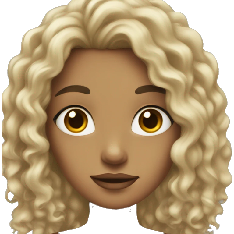 woman with long dark hair curly and dark eyes emoji